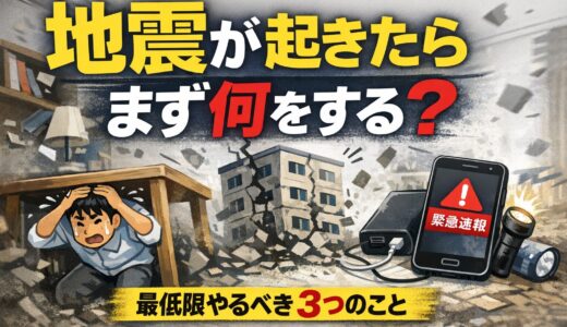 地震が起きたらまず何をする？最低限これだけでOK【防災初心者向け】