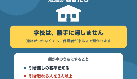 防災士が解説｜子どもが学校にいるとき地震が起きたら｜引き取りの前に決めておくこと