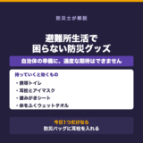 避難所生活で困らない防災グッズ|南海トラフに備えるの要点をまとめた図解